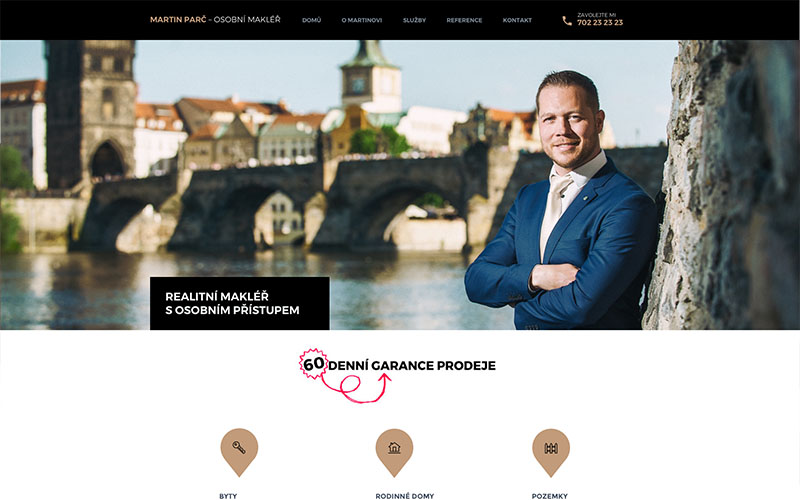 Původní vzhled webu